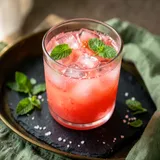 Watermelon Mint Mocktail, served in a glass