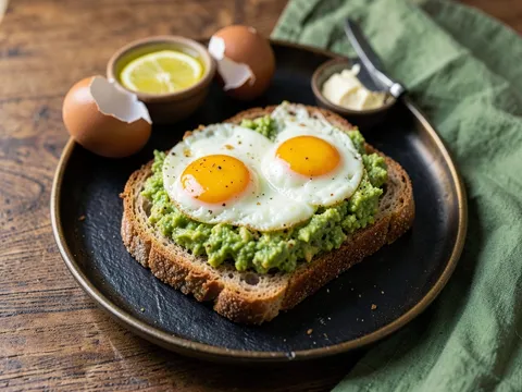 Avocado Egg Toast, ready to serve