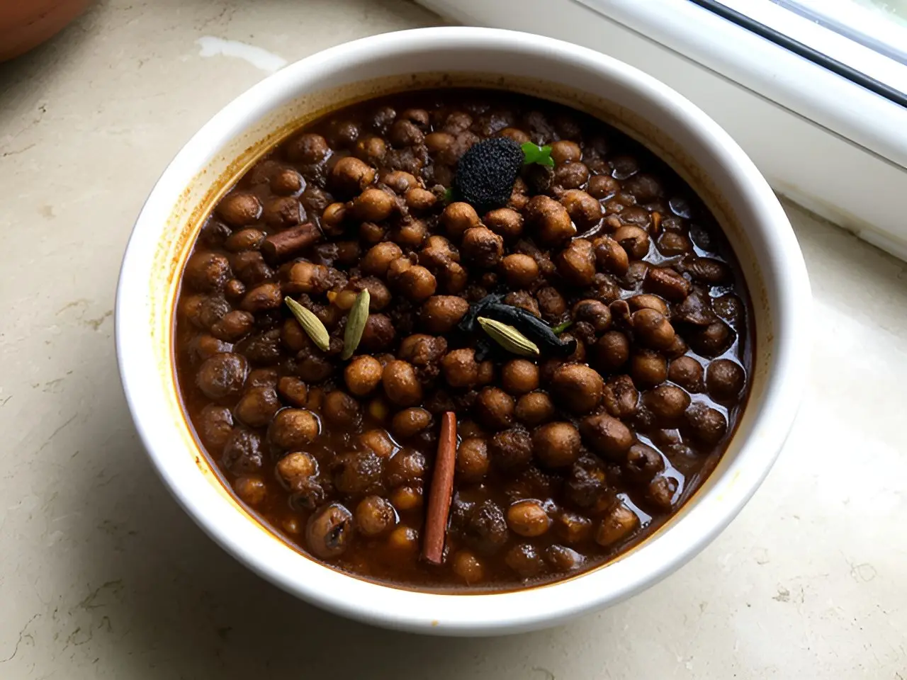 Punjabi Chole: Dark and Tangy Without Tea Bags, ready to serve