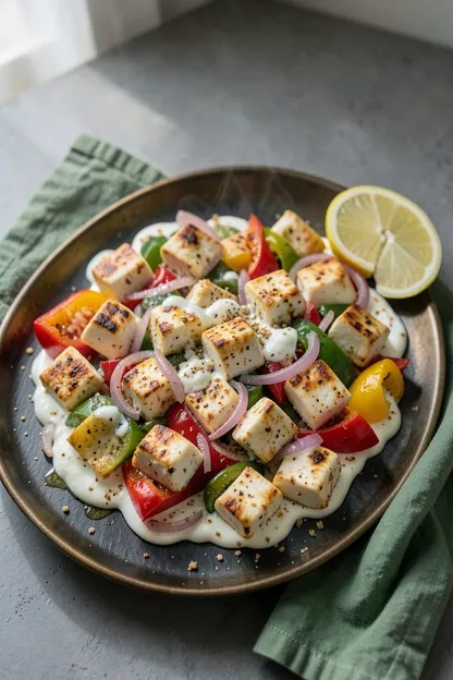 Oven Paneer Tikka with Peppers and Onion