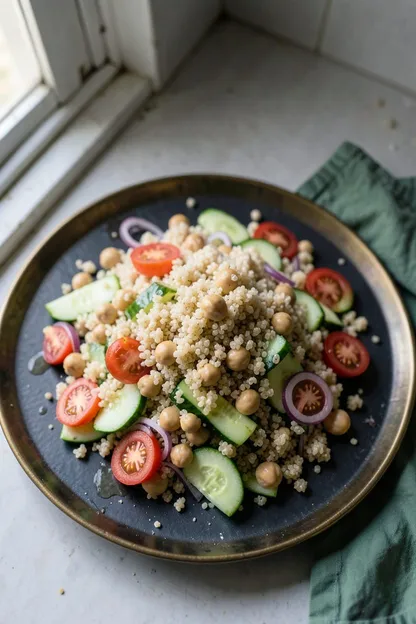 Quinoa Chickpea Salad with Lemon Dressing