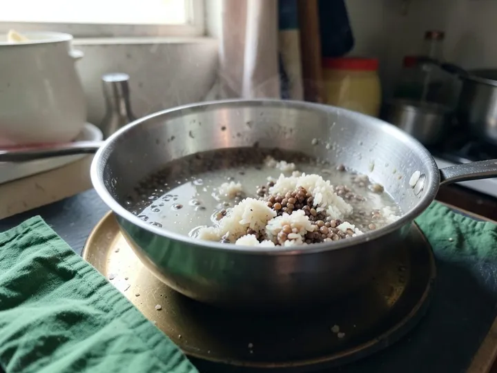 Step 1 of Idli with Coconut Chutney (Fermented Rice Cakes): Rinse the rice 3 times until the water runs almost clear