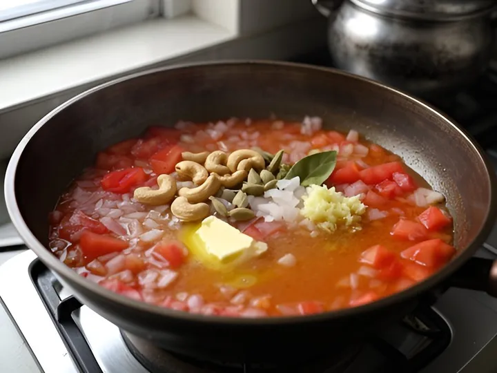 Step 1 of Paneer Butter Masala Without Cream (Restaurant Style): Put the tomatoes