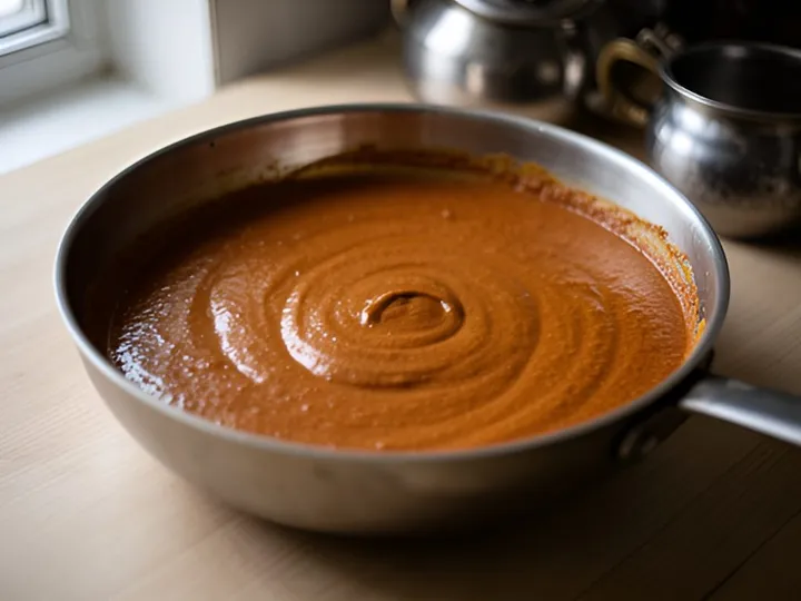 Step 2 of Paneer Butter Masala Without Cream (Restaurant Style): Take out the bay leaf and cardamom pods and let the mixture cool for 10 minutes