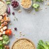 A vibrant assortment of healthy foods promoting satiety.