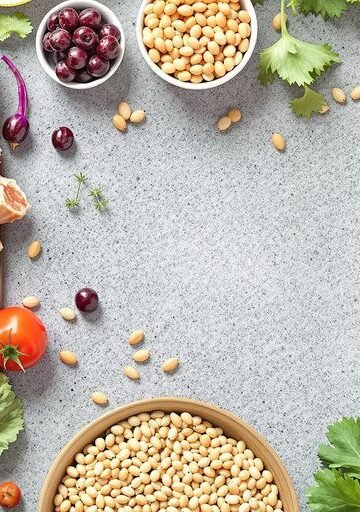 A vibrant assortment of healthy foods promoting satiety.