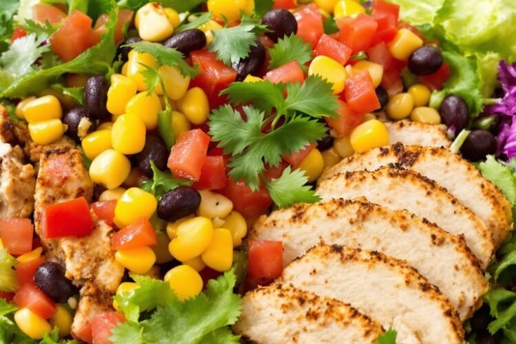 Chipotle salad with vibrant ingredients.