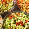 Vibrant Indian salads packed with fresh vegetables and spices.