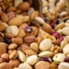 Assortment of healthy nuts in a bowl.