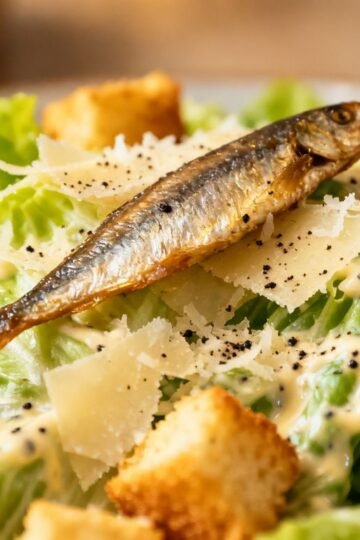 Classic Caesar salad with romaine, croutons, and Parmesan.