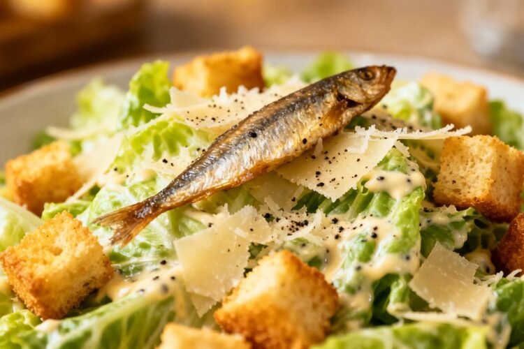 Classic Caesar salad with romaine, croutons, and Parmesan.