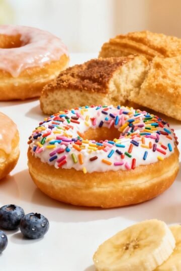 Dunkin' Donuts healthy breakfast options and coffee.