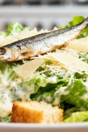 Classic Caesar salad with romaine, croutons, and Parmesan.