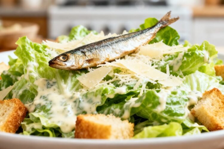 Classic Caesar salad with romaine, croutons, and Parmesan.