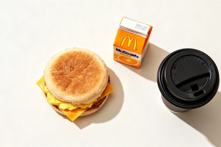 Healthy McDonald's breakfast options on a table.