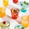 Colorful non-alcoholic drinks for parties.