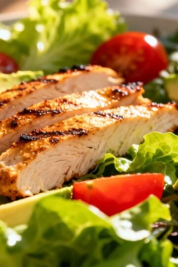 Healthy food salad with fresh ingredients