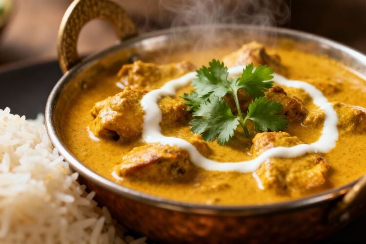 Authentic Indian chicken curry with rich gravy