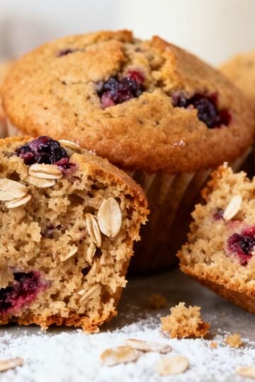 Healthy breakfast muffins on a plate