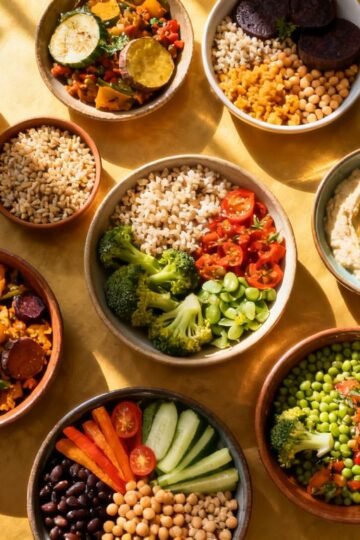 Healthy vegetarian food spread for every meal.