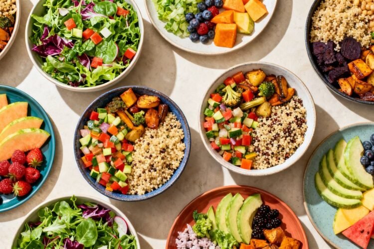 Colorful vegetarian dishes for every meal.